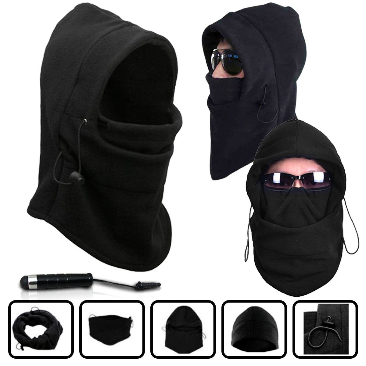 Unisex Cold Weather Mask Ski Mask Neck Warmer Skiing Running Face Mask